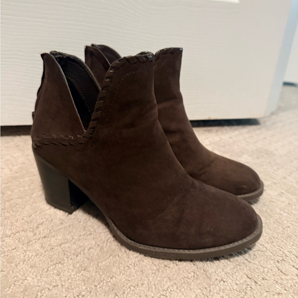 Brown Suede Ankle Boots